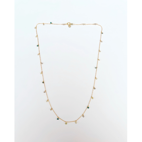 Collier CELESTE en Diamants Bruts et Gold-filled 14k