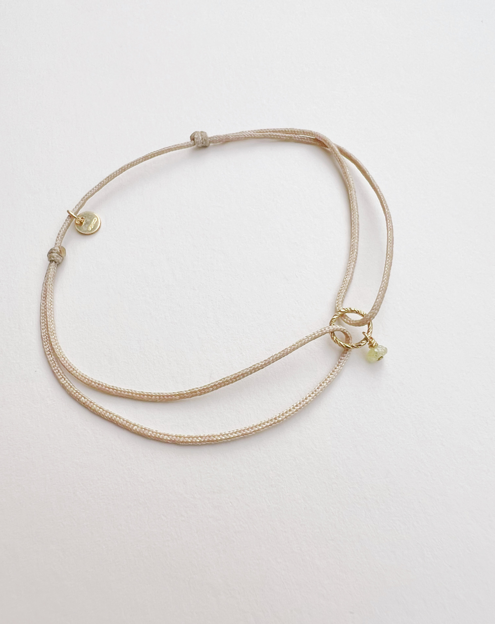 BYNORA Bracelet Réglable NOVA en Diamant Brut et Gold-filled 14k