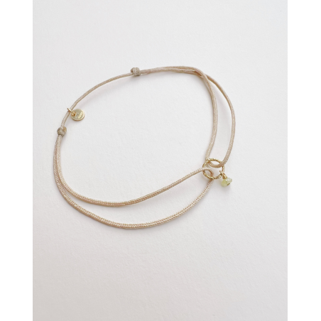 BYNORA Bracelet Réglable NOVA en Diamant Brut et Gold-filled 14k