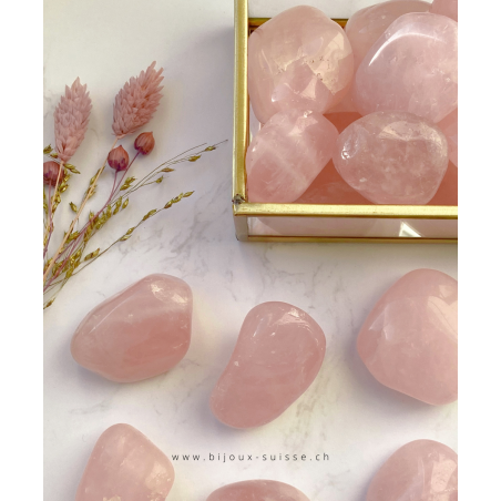 Galets quartz rose 3 à 4 cm